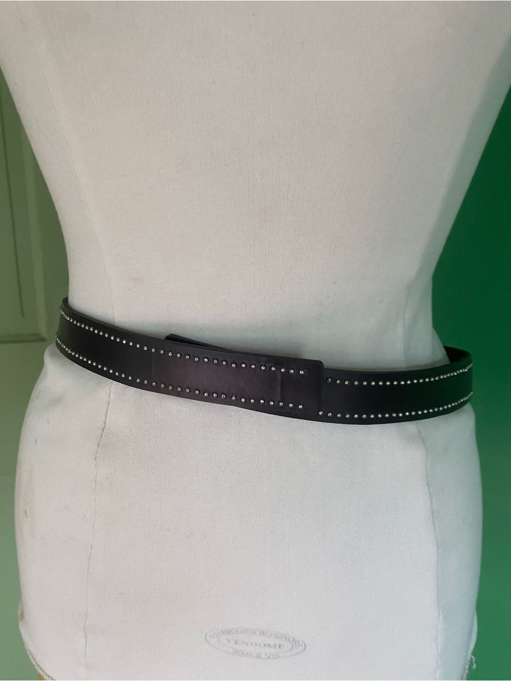 Rudsak Collection dark brown leather Studded Belt